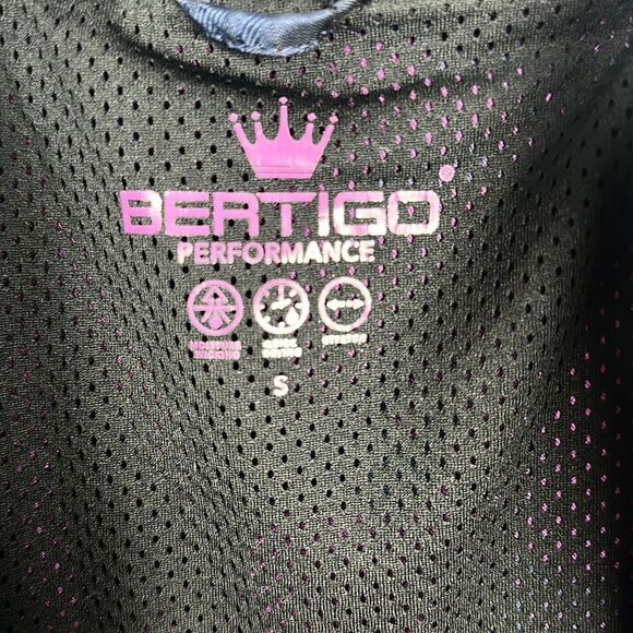 BERTIGO lan Animal Impala & Cheetah Jacquard  Bomber Jacket Navy Blue / Purple S - Picture 12 of 15